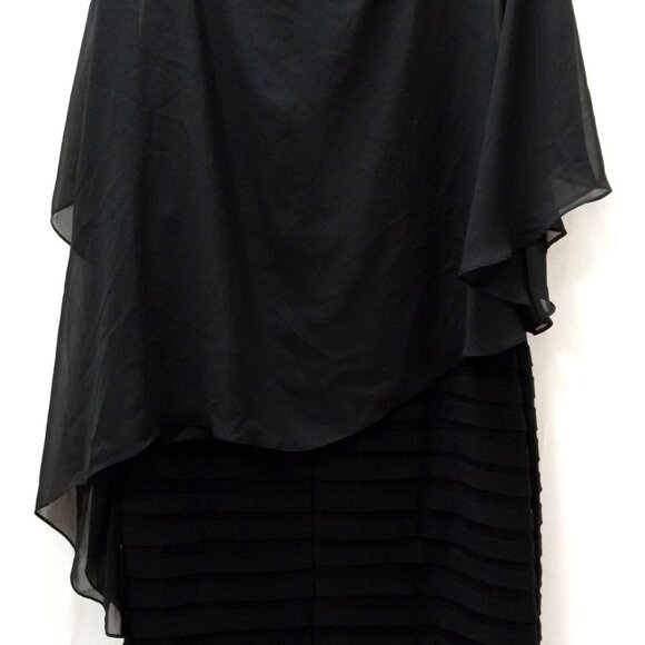 Scarlett Black Sleeveless Dress  with Sheer Shawl Size 18 - Picture 5 of 11